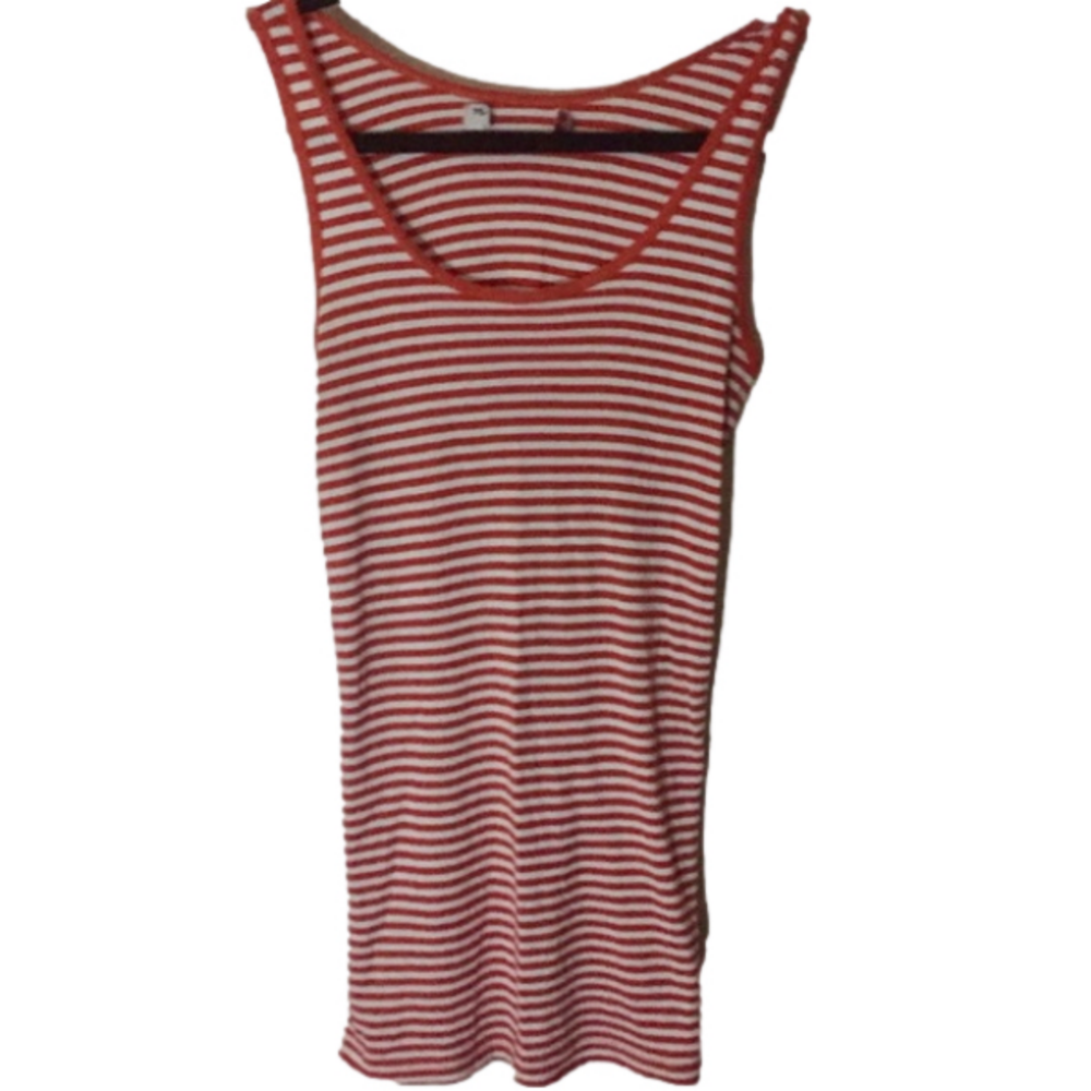 Michael stars red orange stripe cotton tank- 0/S
